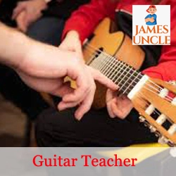 Guitar teacher Mr. Badal Hansda in Gushkara